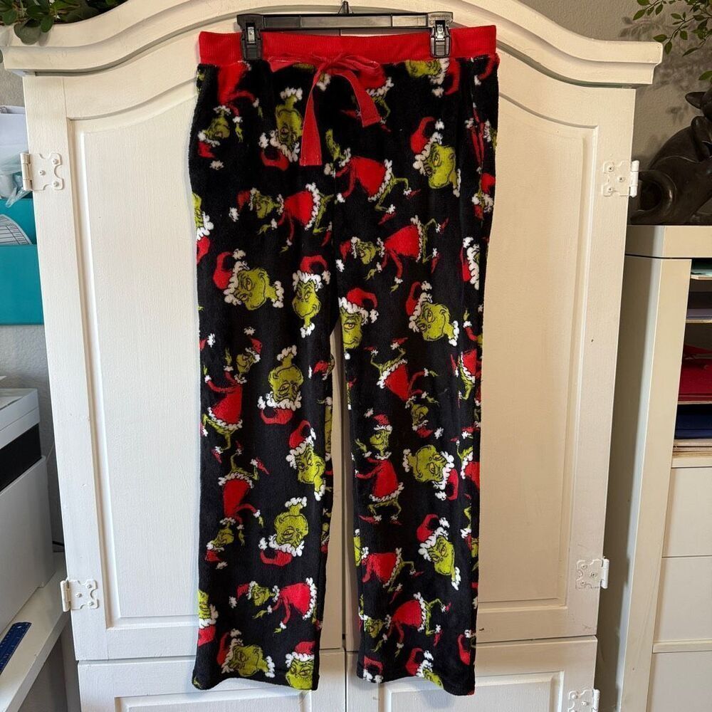 Grinch Christmas Sleep Pants and Matching‎ Slippers